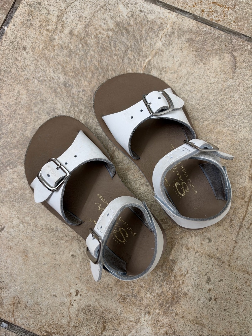 Sun-San Saltwater White Buckle Sandals